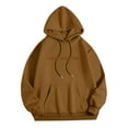 thumbnail image 6 of zaveiop Jesus Loves You Hoodie Womens Christian Sweatshirt Christian Hoodies Oversized Jesus Sweatshirt Long Sleeve Pullover (Brown, M), 6 of 6