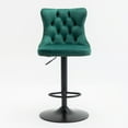 thumbnail image 3 of Nmkwnr 2 Pack Swivel Barstools with Metal Frame, Adjusatble Seat Height from 25-33 Inch, Velvet Bar Stools for Home, Kitchen Island, Green, 3 of 9