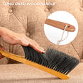 thumbnail image 3 of Wooden Bench Brush Fireplace Brush Horsehair Bench Brush Soft Hair Long Wooden Handle Dust Brush Fireplace Tidy Car Home Workshop, 3 of 5