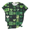 thumbnail image 6 of AOOCHASLIY Womens Clothes Tops Summer Casual, St. Patrick's Day Fashion Woman Round Neck Short Sleeve Tops T-Shirt Prints Loose Blouse for Home Party Outdoor, 6 of 6