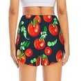 thumbnail image 3 of Picia Tomatoes Pattern Women's 2 in 1 Athletic Running Shorts High Waisted Workout Casual Gym Sweat Shorts with Comfy Liner Zipper Pockets-Medium, 3 of 9