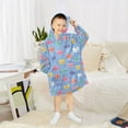 thumbnail image 5 of Wearable Blanket Hoodie for Kids Cat Flannel Hooded Blanket with Pockets and Sleeves Suitable for Boys and Girls, 5 of 7