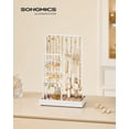 thumbnail image 2 of Soporte para joyas SONGMICS, bandeja de terciopelo con marco de metal blanco, 2 of 8