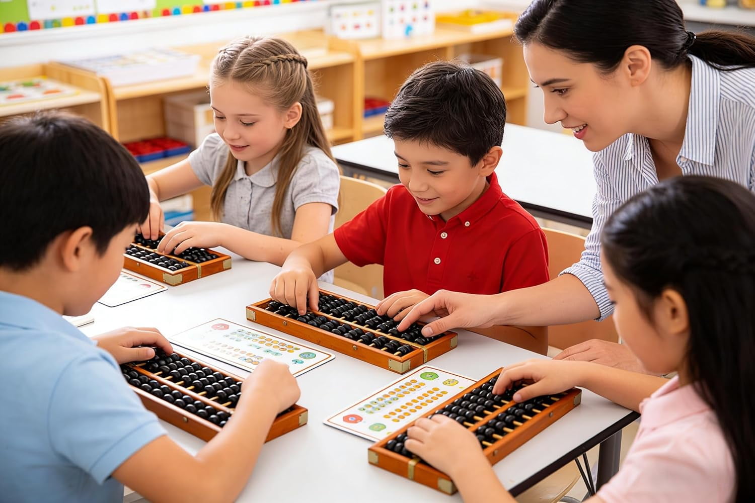 Vintage-Style Chinese Wooden Abacus, Chinese Lucky Calculator