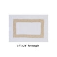 thumbnail image 4 of Better Trends 2 Piece Bathroom Rugs Set 100% Cotton Water Absorbent & Reversible Extra Soft Tufted Bath Rug, Machine Washable for Bathroom Floor Decor, 17" x 24" Hotel Collection - White/Sand, 4 of 6