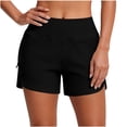 thumbnail image 3 of Nestiefly 2 in 1 Double Layer Running Shorts for Women High Waisted for Athletic Tennis Workout with Pockets Black M, 3 of 6
