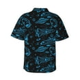 thumbnail image 4 of Xecao Spacecraft print Hawaiian shirt - a stylish short-sleeve button-down for men, perfect for casual beach and tropical outings., 4 of 9