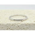 thumbnail image 3 of HeartsAndYou 0.2ct Baguette Cut Moissanite Minimalist Slim Engagement Ring for Women 18k White Gold Over Silver Stylish, 3 of 6