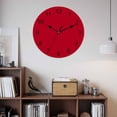 thumbnail image 2 of Wall Clock Red Clocks PVC Silent Non-Ticking Battery Operated Decorative Solid Color Round Clock for Home Living Room Kitchen Bedroom Office School Wall Decor 10 Inch, 2 of 9