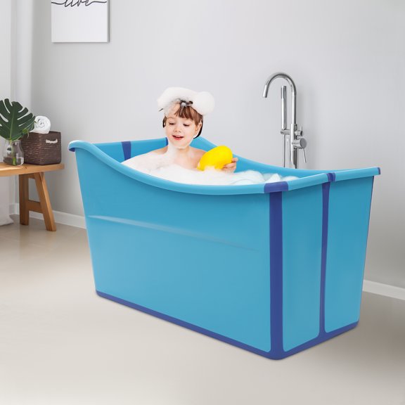 Foldable Bathtub, Portable Collapsible Bathtub, Modern Plastic Freestanding Bathtub