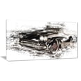 thumbnail image 1 of Design Art Black Convertible Roadster Canvas Wall Art, 1 of 2