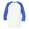 thumbnail image 6 of Yellow Rooster Men's Core Blend 3/4-Sleeve Raglan Tee White/ Royal 3XL, 6 of 6