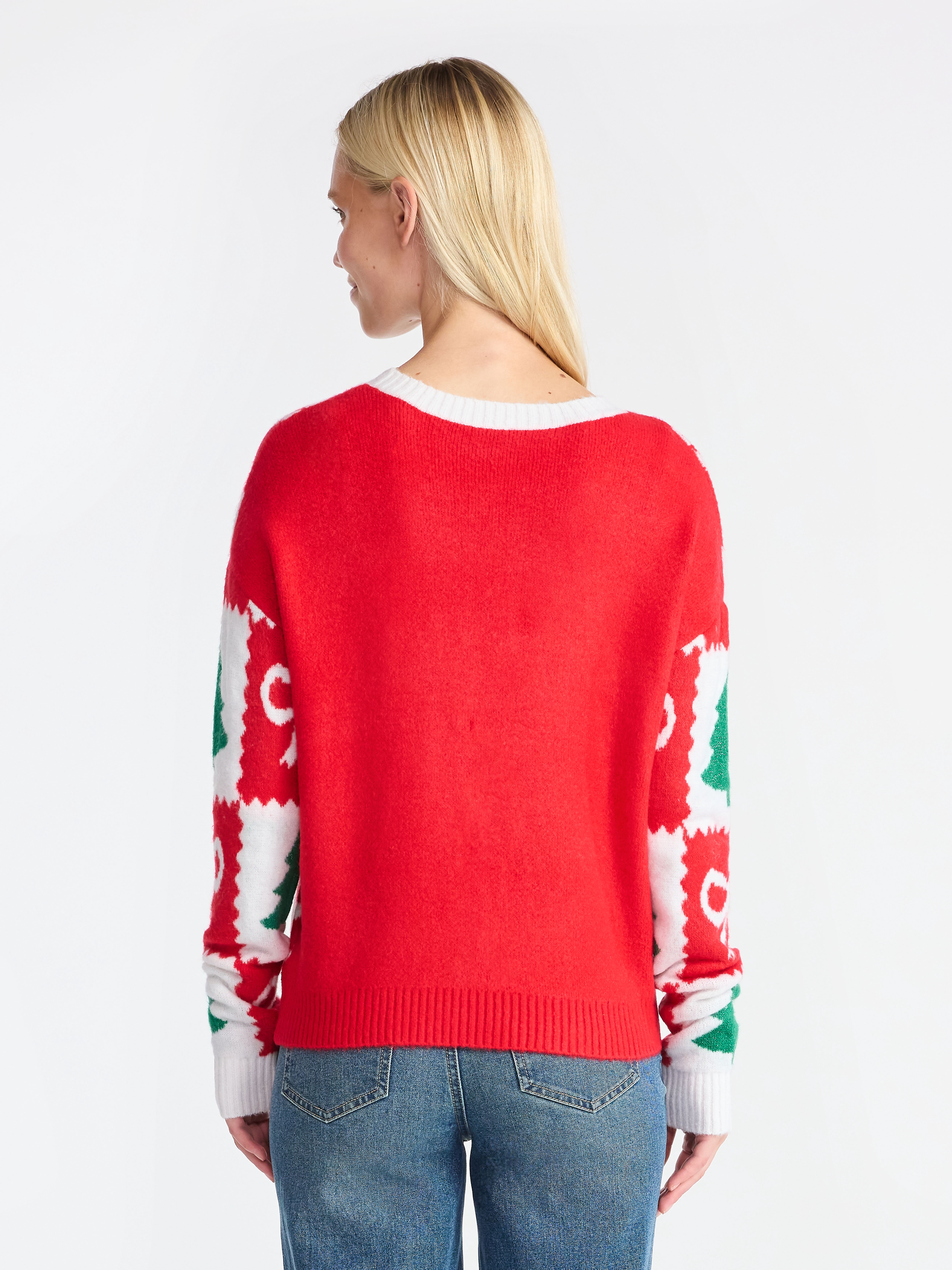 Holiday Time Women's Embellished Pullover Christmas Sweater, Midweight, Sizes XXS-XXXL