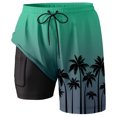 thumbnail image 2 of Kcolen Swim Trunks Men 5 Inch High Elastic Waist Hawaiian Shorts Comfy Swimsuit for Men Swim Trunks Men Summer Beach Fashion Swimwear, 2 of 4
