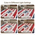 thumbnail image 7 of ODIKA 6'x9' Washable Area Rug Non-Slip, Chair-Friendly, Front Door Patriotic Striped Vintage Generic Stars Bordered Festive for Dining Room, Under Table, Office Décor, 7 of 7