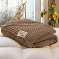 thumbnail image 3 of chaungfeng Fleece Blanket - 3D Ribbed Jacquard Decorative Throw Blanket for Couch & Bed, Lightweight Warm Cozy Soft Fuzzy Blankets All Seasons Suitable 27.6x39.4 inches, 3 of 6