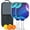White, variant on Pickleball Paddles Set Of 2, Fiberglass Surface, Galaxy Print, 4 Balls & Bag