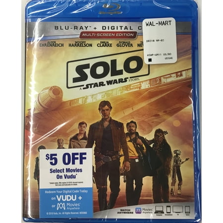 Solo: A Star Wars Story Standard Definition Widescreen (Blu-ray + Digital Code)