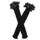 thumbnail image 4 of Calf Socks with Bow Ties Mid Tube Socks for Teens and Girls Black Lace and Cotton Material Daily Use 1 Pair, 4 of 5