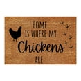thumbnail image 1 of Doormat Outdoor Weather Mat for Entryway Spring Rug Outdoor Welcome Doormat Home Decorations Rugs for Front Door Entry Indoor Outdoor Decor, 16x24 Inch HOME IS WHERE MY Chicken ARE, 1 of 3