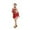Red, variant on Girls Latin Dance Dress Sleeveless Sequin Fringe Performance Gown Sparkly Apparel For Stage Competition Talent Show
