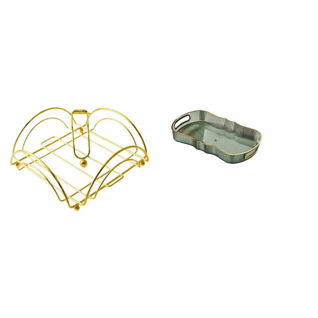 Servilletero,Servilletero Soporte para pañuelos de papel de mesa,Dispensador de servilletas vertical con base de hierro,Bandeja de almacenamiento,Bandeja rectangular para servir,bandeja para