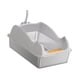 thumbnail image 4 of Caja de arena abierta Bandeja de arena para mascotas con parte superior abierta Entrada baja Gran capacidad Portátil para gatos Gris claro, 4 of 9