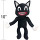 thumbnail image 2 of Cartoon Black Cat Plush Stuffed Toy, Soft Animal CatKids Birthday/ Easter Day Ideas, 2 of 4