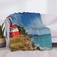 thumbnail image 3 of Disketp Lighthous Flannel Blankets - Thick and Warm Blanket for Winter, Soft Fuzzy Plush King Blanket for All Seasons50"x40", 3 of 6