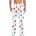 thumbnail image 2 of Men's Pajama Bottoms Deer Snowflakes Tree Men's Cotton Pajama Pants Men's Loose Printed Pajama Pants Casual Pants with Pockets, 2 of 6