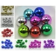 thumbnail image 2 of U8MO Craft DIY Shiny Metallic Color Acrylic Christmas Smooth Round Beads 12mm-20mm-50pcs 12mm-Gold, 2 of 9