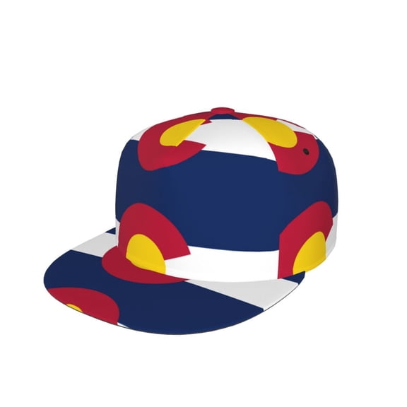 Snapback Hats For Men Women Colorado-Texas-Flag Flat Bill Brim Baseball Cap Printed Hat