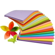 100 Sheets A4 10 Colored Origami Paper Double Sided Origami Folding Paper Handcraft Paper Decoration Paper Rectangle Paper for DIY Arts and Crafts Projects