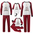 thumbnail image 1 of Pyjamas de Noël Famille Pyjamas Assortis Famille Hiver Chauds Douillets Imprimé Tenue Décontractée pour Maman et Enfants Ensemble de Pyjama de Noël Sensation Flocon de Neige pour Ensemble Rouge TG, 1 of 5