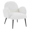 thumbnail image 2 of Safavieh Couture Crystalyn Boucle Accent Chair - 27 IN W x 32 IN D x 31 IN H Ivory/Black, 2 of 6
