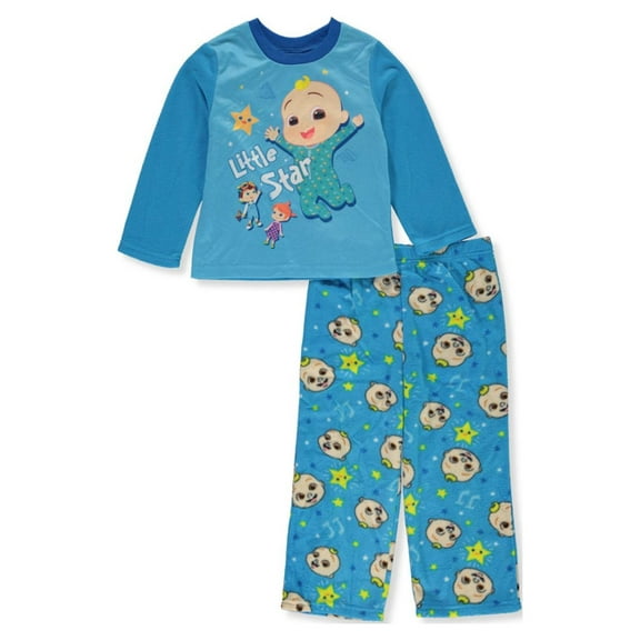 Komar Kids Boys CoComelon Little Star Blue Fleece Toddler Pajamas (4T)
