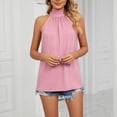 thumbnail image 4 of YUEVORA Halter Tops for Women, Tie Back Sleeveless Tank Tops for Women, Summer Casual Loose Fit Flowy Shirts for Daily Wear Vacation Commute, 4 of 8
