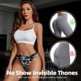 thumbnail image 4 of Thongs for Women - Black Grey White Camouflage No Show Seamless Womens Thongs Underwear, Soft Stretch G String Thongs for Women,Cuteness Ladies Thong Bikini Panties Briefs, 4 of 5