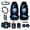 Blue Butterfly Rose, variant on Xixirimido Wolf Forest Galaxy Car Front Seat Covers 12Pcs Set with Steering Wheel &Seat Belt Cover Car Trash Can Armrest Cover Air Vent Bag Rear View Mirror Cover Cup Coasters Kychain