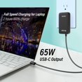 thumbnail image 3 of Cargador RUIFEI USB C plano de 65 W con doble USB-C para viajes, color negro, 3 of 5