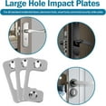 thumbnail image 3 of Pack Door Lock Plates - Adjustable Strike Plate - Large Hole Strike Plate for Door Lock, Electronic Locks, Home Security and Rental Strike Plate, 3 of 5