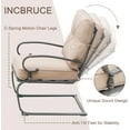 thumbnail image 4 of SUNCROWN 3-Piece Patio Furniture Outdoor Bistro Set Spring Metal Lounge Chairs with Patio Bistro Table and Brown Cushions, 4 of 6