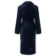 thumbnail image 7 of Long Robes for Women Mens Soft Plush Bath Robe Warm Bathrobes Comfy Full-length Nightgown Pajamas Sleepwear Housecoat Women Blue L, 7 of 7
