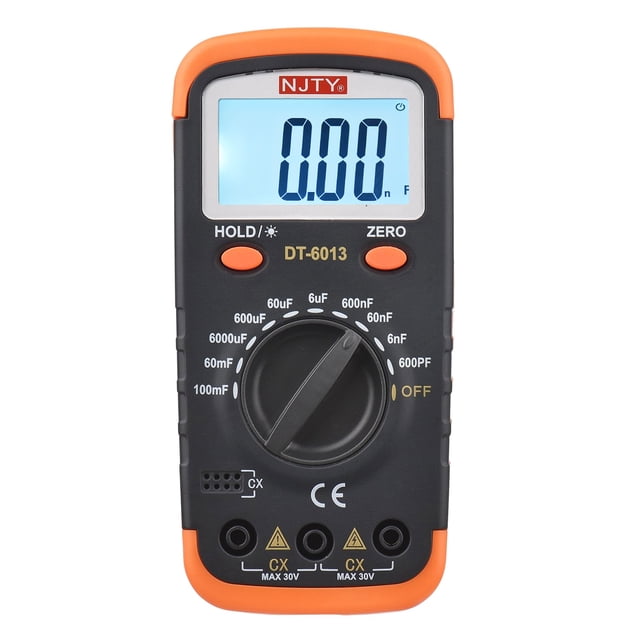 Capacitance Meter,Display 600pf To 600pf To 100mf With Lcd Display Clips And 0.2a To 100mf 6000 With Clips And 6000 Tester Kit 100mf 6000 Tester And 0.2a Fuses Lcd Display 600pf Tester Kit With