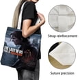 thumbnail image 3 of The Last of Us Bolso de tela con estampado de lienzo para mujer, bolsa de compras reutilizable y estética, con cremallera interior, regalo para mujer,40*40cm., 3 of 6