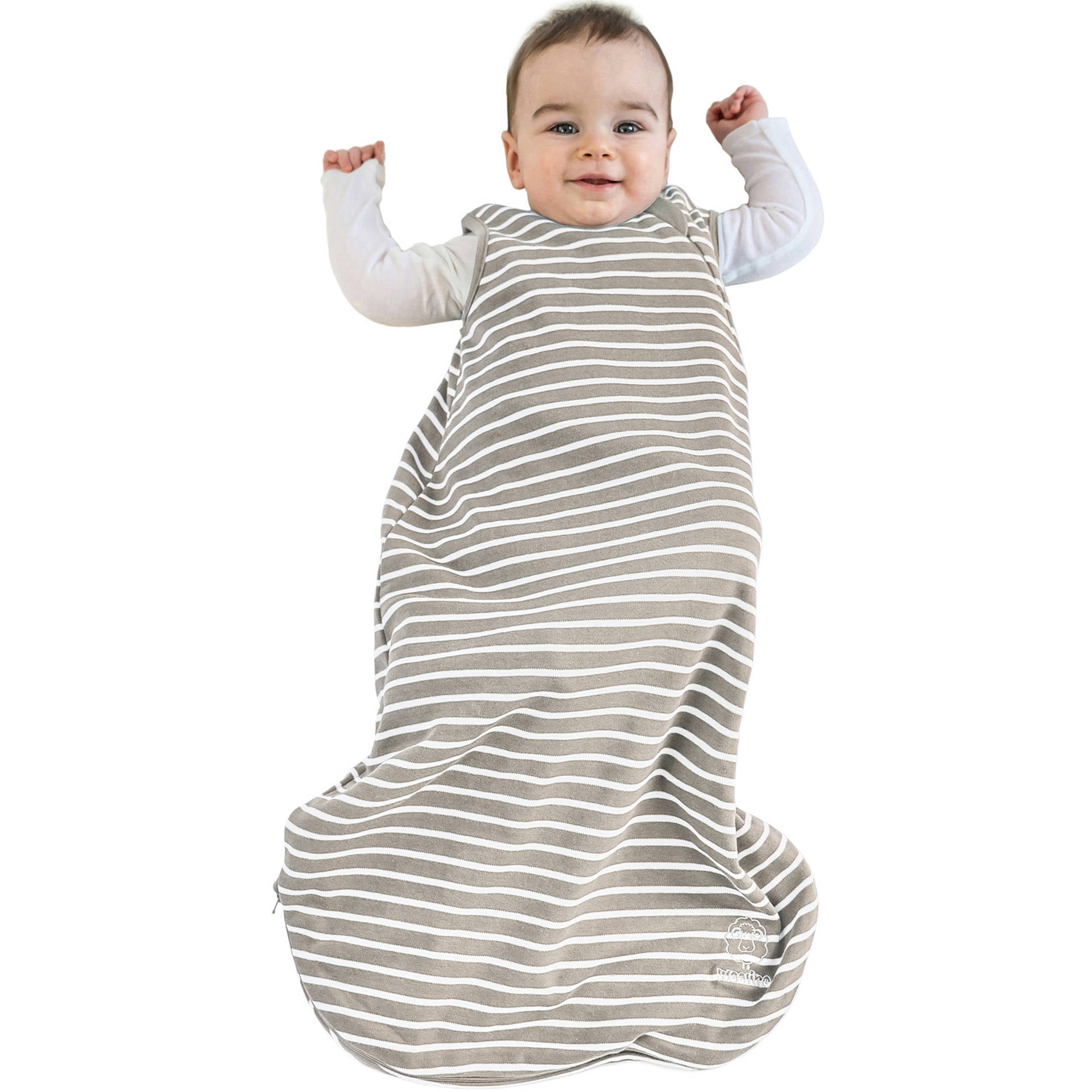Woolino Wearable Blanket, 4 Season Basic Baby Sleep Bag or Sack, Merino