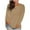 Khaki, variant on Womens Tops under $5 Long Sleeve Solid Loose Pullover T-shirt Pink M