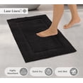 thumbnail image 2 of Juego de alfombras de baño Lane Linen, 2 piezas, color negro absorbente, 2 of 9