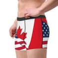 thumbnail image 2 of Kdxio Men's Boxer Briefs with USA Canada Flag Print - Comfortable and Breathable Underwear for Everyday Wear, 2 of 5