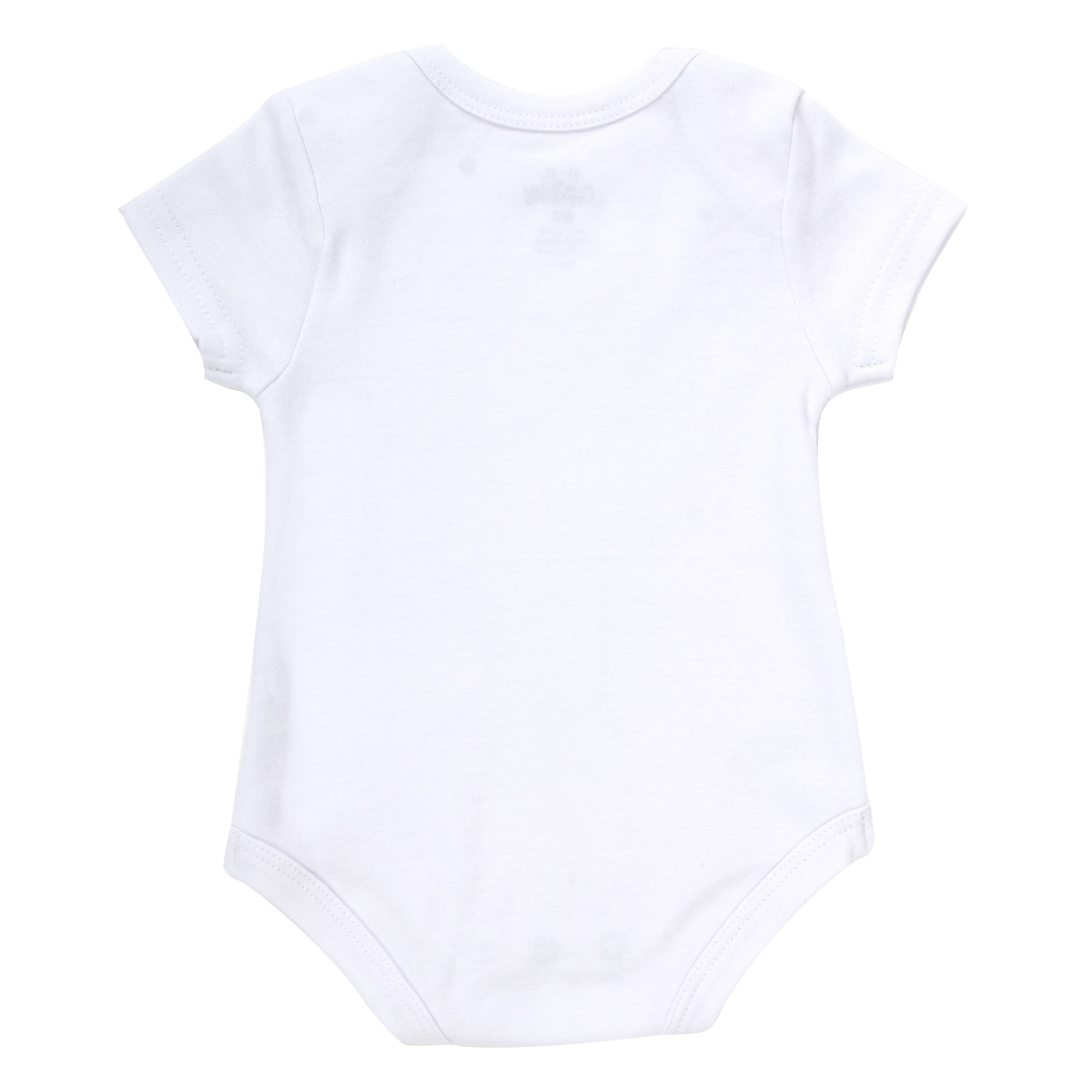 Baby Essentials 6-Pack White Newborn Bodysuits photo 4